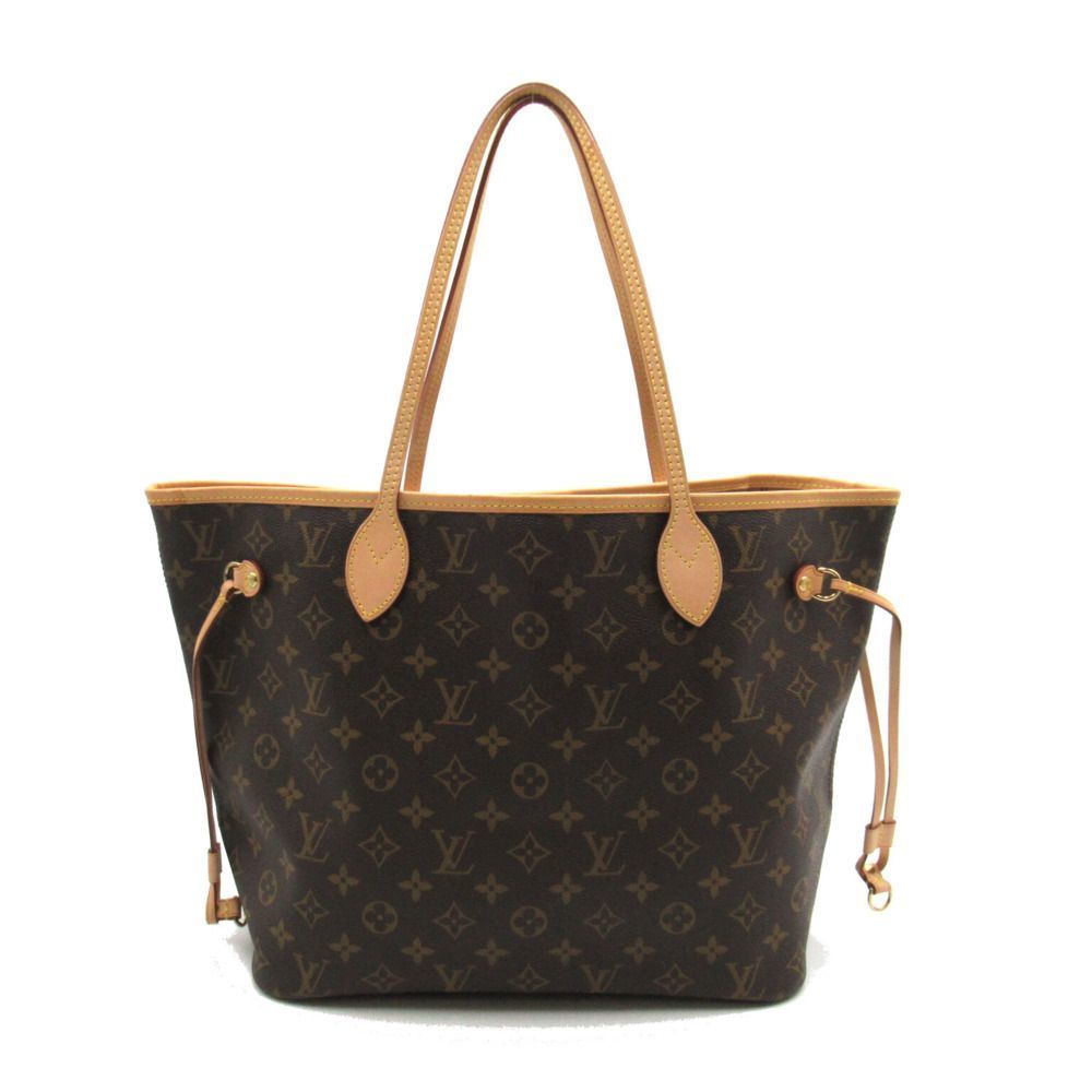 Louis Vuitton Neverfull MM Tote Bag PVC Coated Canvas Monogram Brown